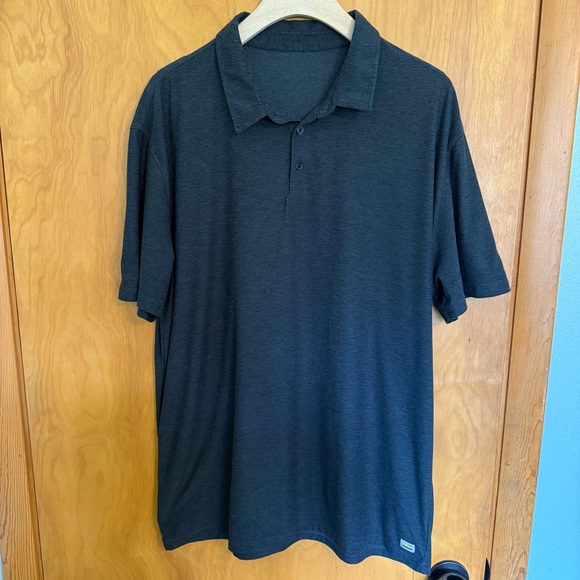 Vuori Strato Tech Polo Shirt Mens XL Gray Performance Stretch Short Sleeve - Picture 3 of 9